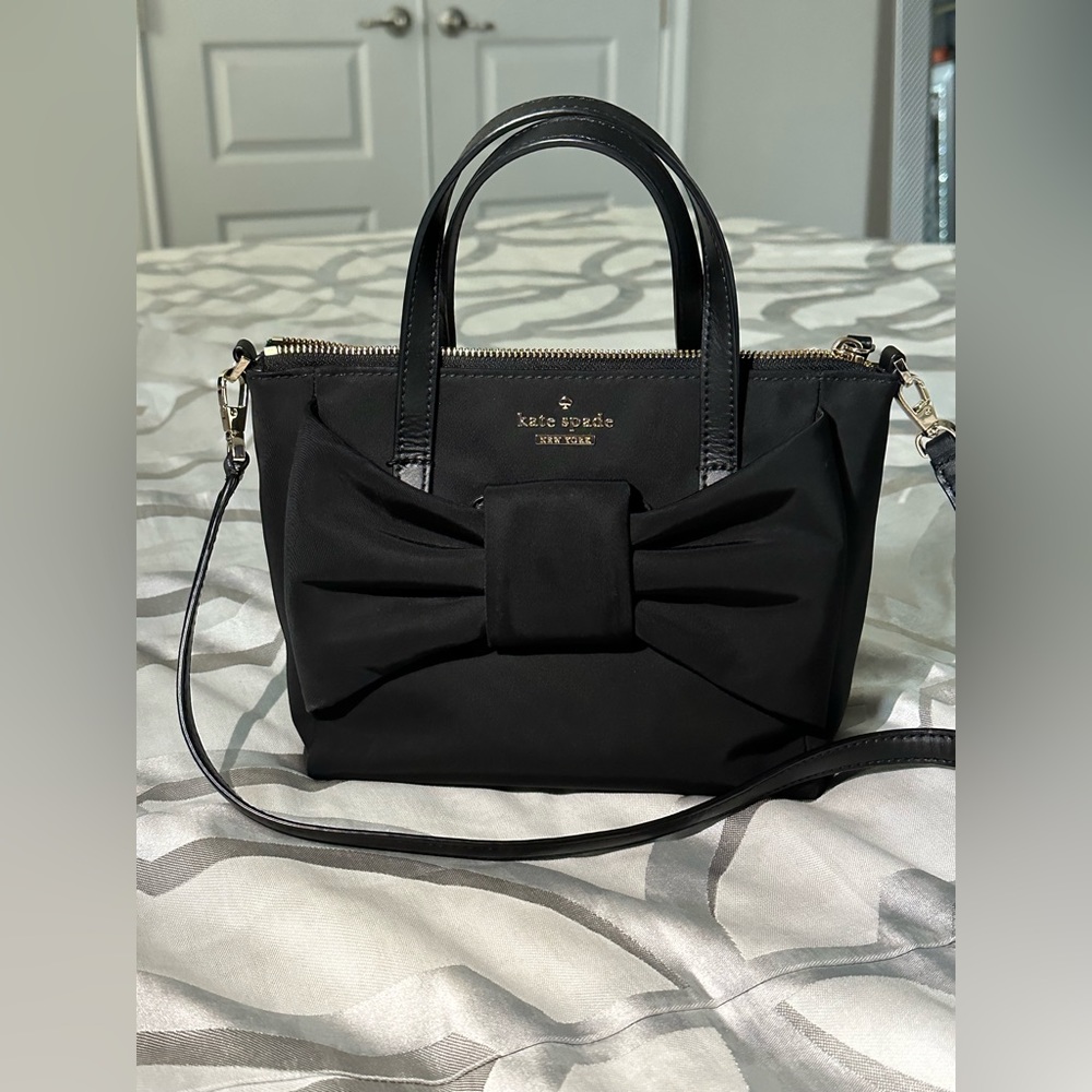 Black Kate Spade Bow Purse